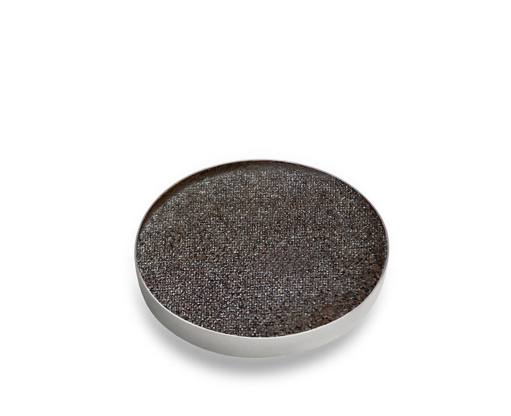 Tranquility - A deep charcoal-brown metallic. Clean eyeshadow made with natural and organic ingredients.